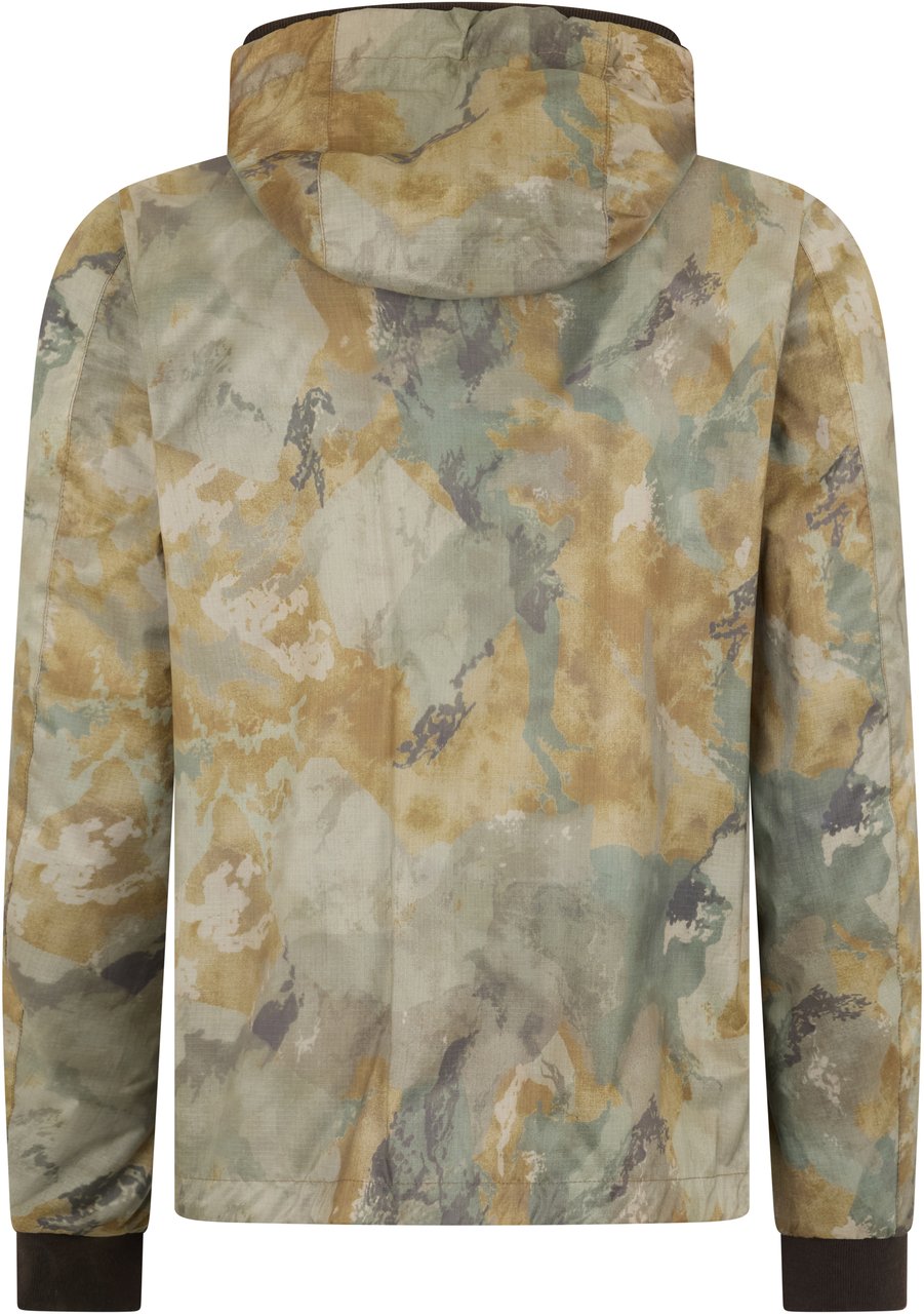 Moorer Lightweight waterproof camo jacket with hood Neutraal