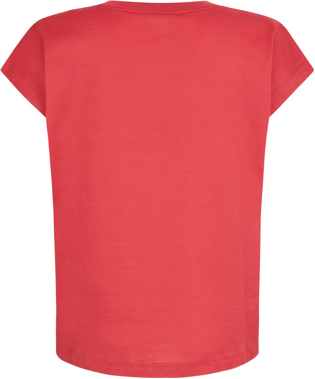 Moorer Modern red T-shirt with round neck. Rood