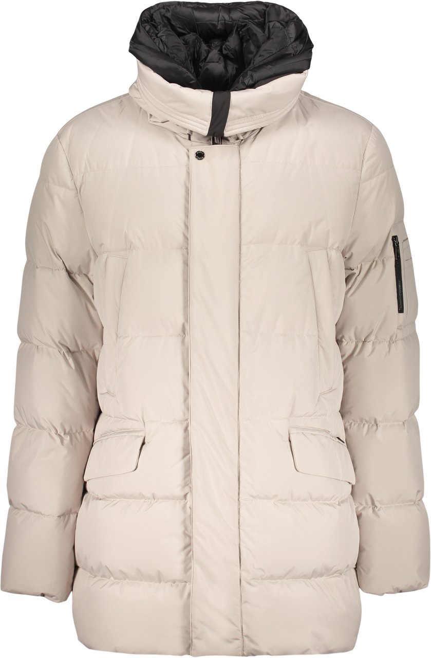 Moorer Down jacket with modern hood Beige