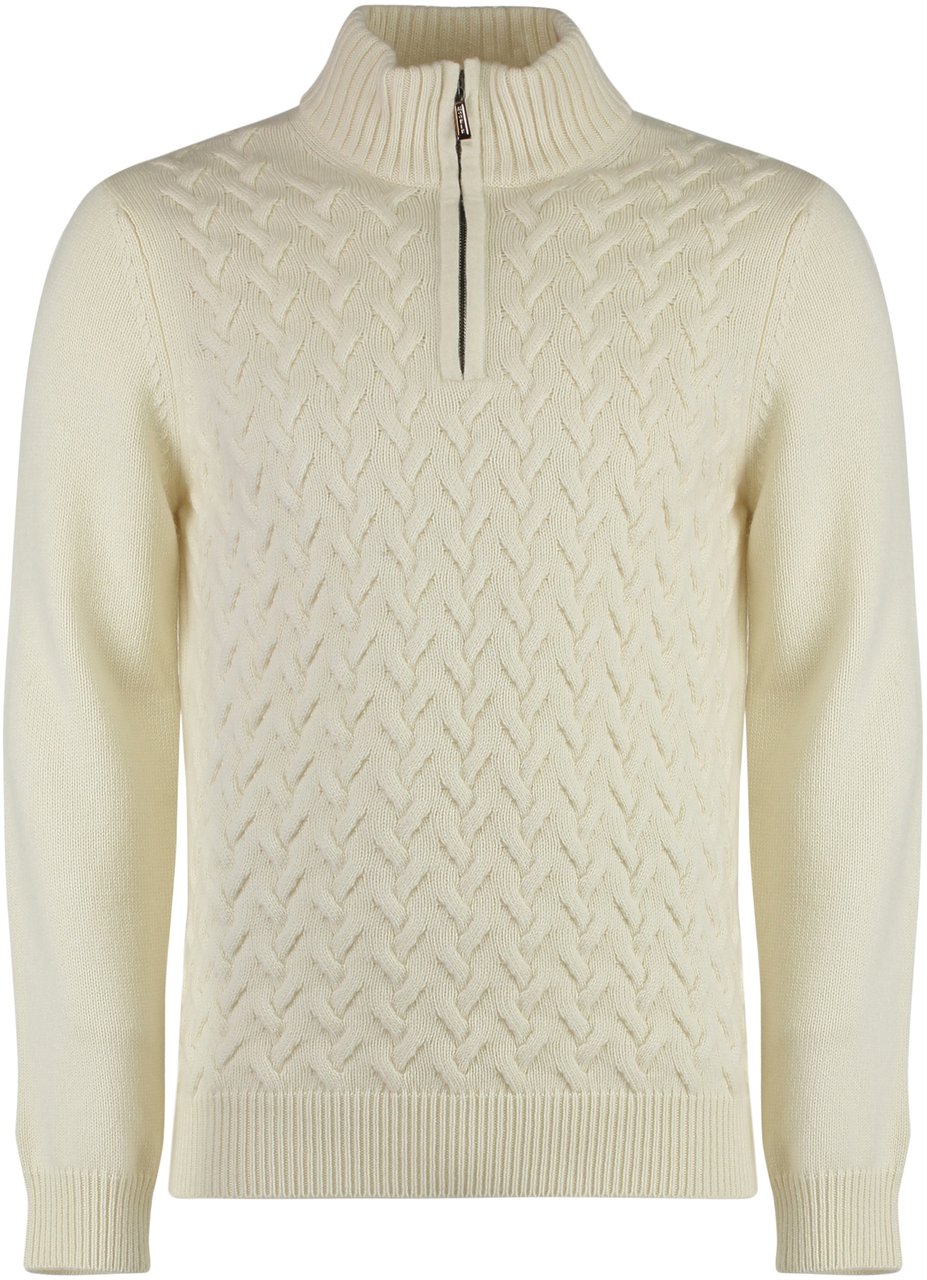 Moorer Denis cashmere turtleneck pullover Wit