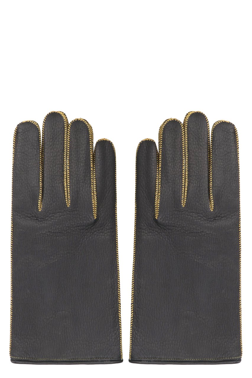 Moorer Derek leather gloves Zwart