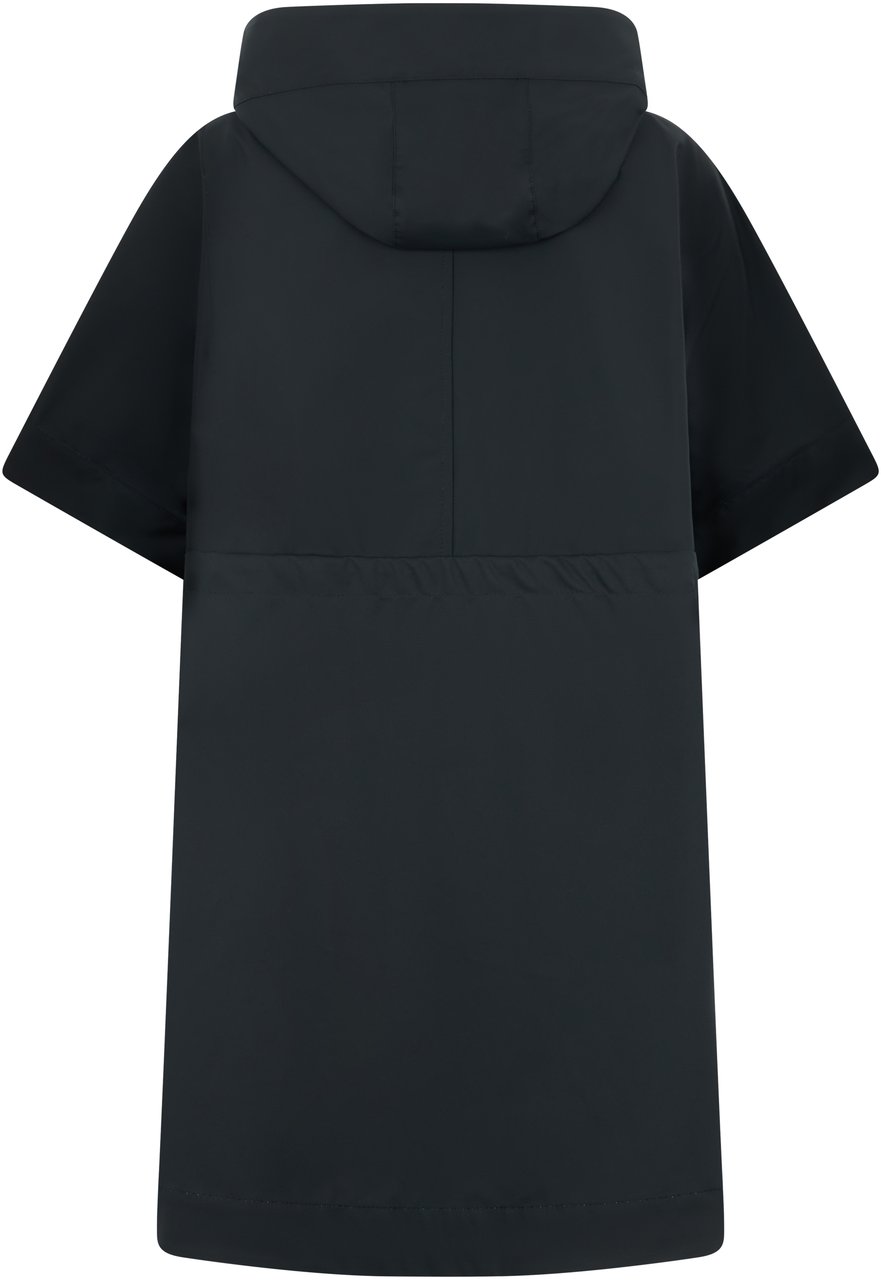 Moorer Dark blue technical cape, versatile and casual Blauw