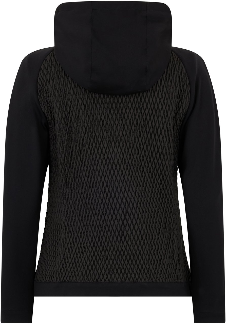 Moorer Black jacket with hood, comfortable and stylish. Zwart