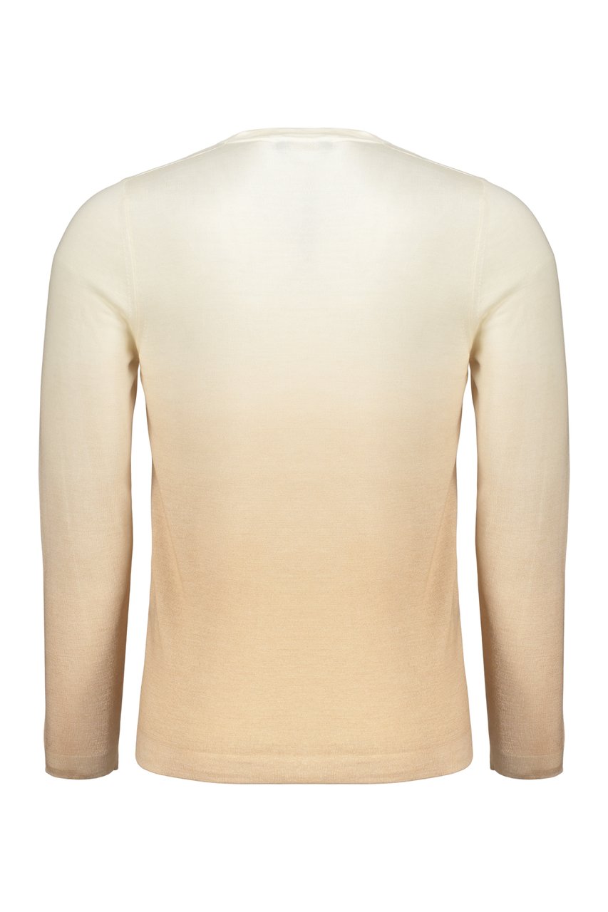 Moorer Wool blend t-shirt Neutraal