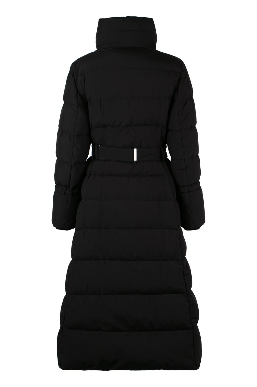 Moorer Dorianne belted long down jacket Zwart