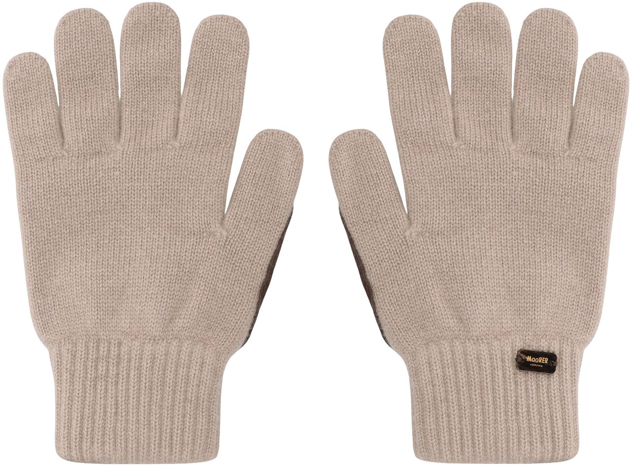 Moorer Easton Knitted gloves Beige