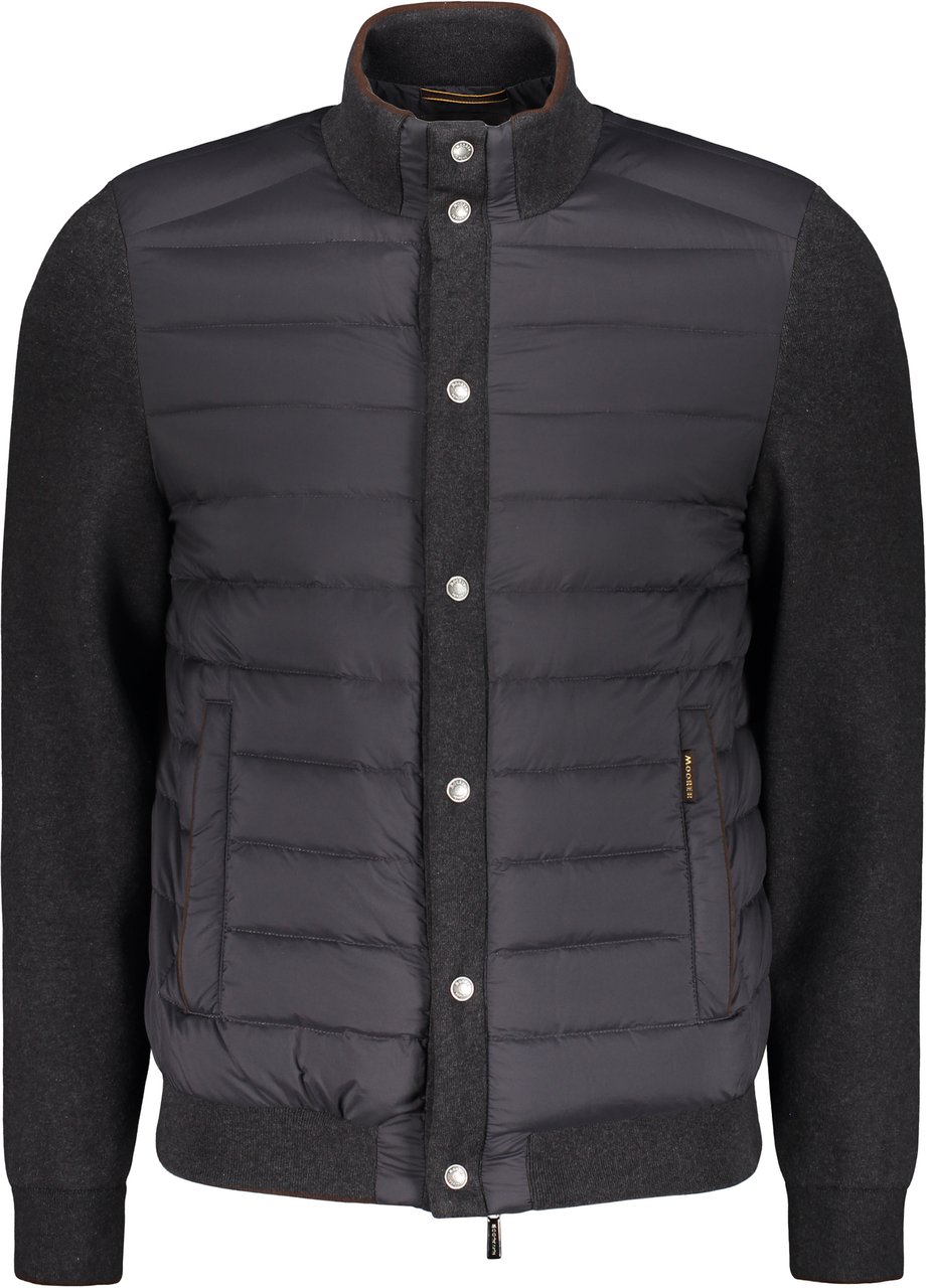 Moorer Padded bomber jacket Grijs