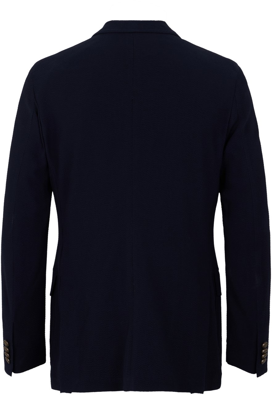 Moorer Elegant dark blue jacket in fine fabric Blauw