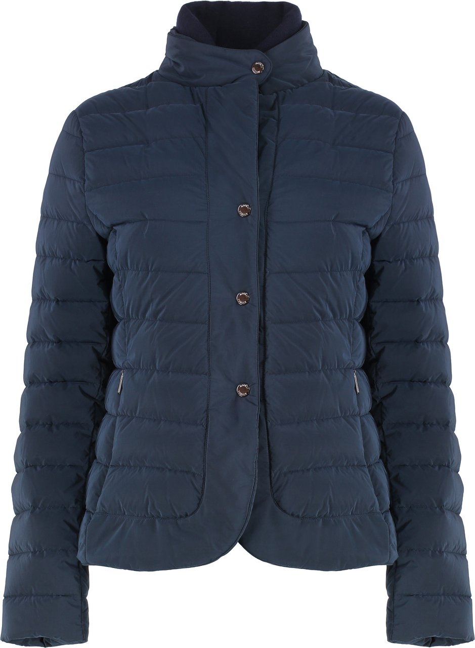 Moorer Elene snap button fastening down jacket Blauw