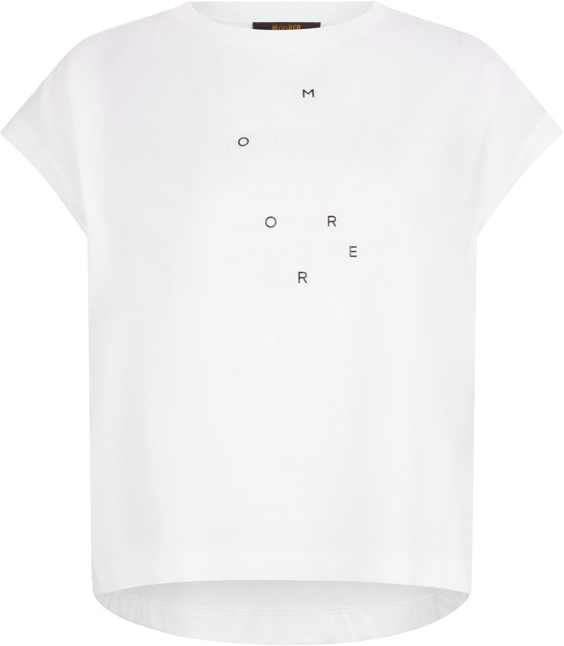 Moorer White cotton t-shirt, casual and versatile. Wit