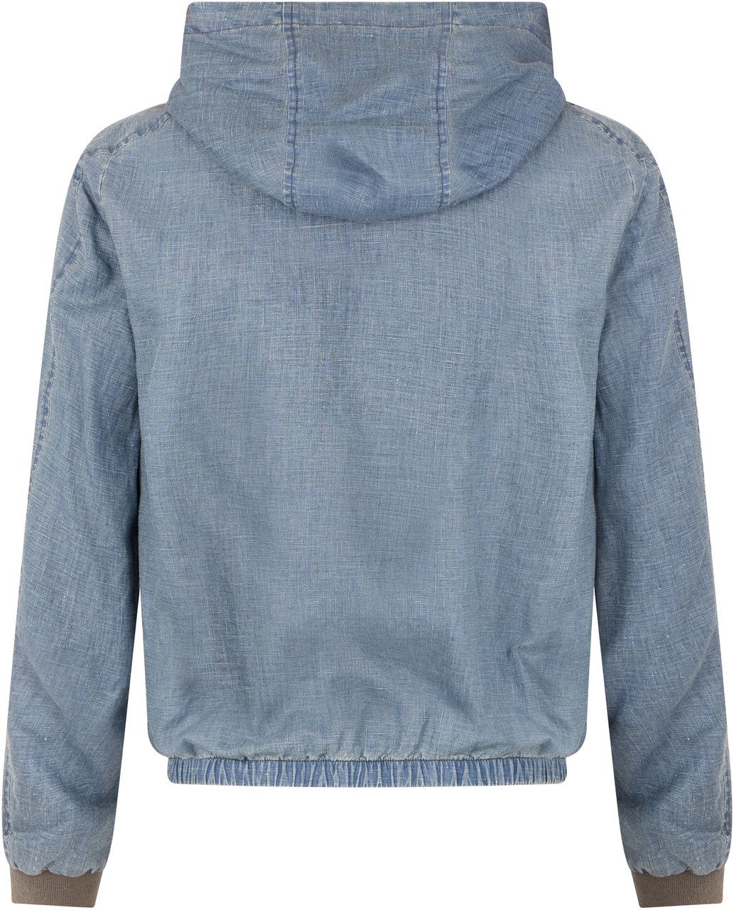 Moorer Denim jacket with casual and modern hood Blauw
