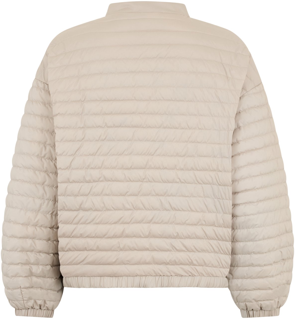Moorer Winter jacket in sand color with oversized cut and zip closure. Neutraal