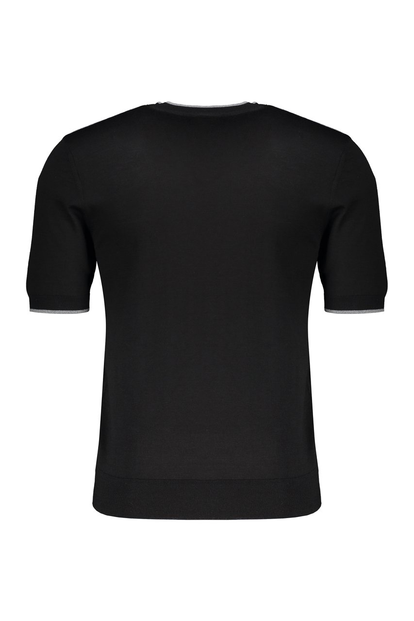 Moorer Knitted T-shirt Zwart