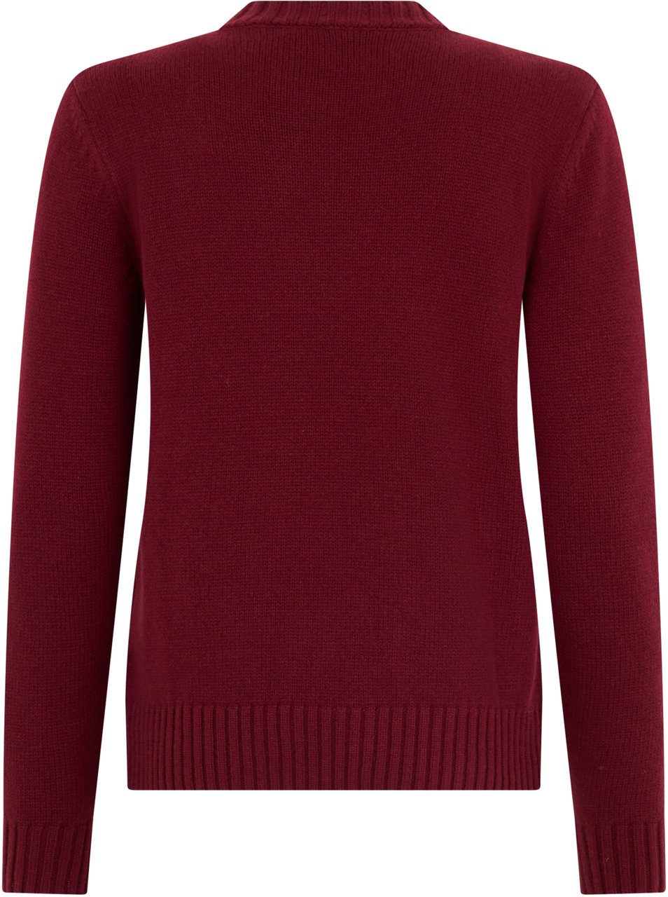 Moorer Burgundy sweater with classic and minimal design. Rood