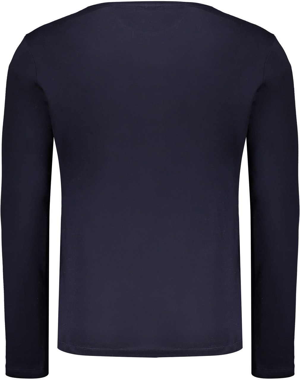 Moorer T-shirt navy with long sleeves Navy