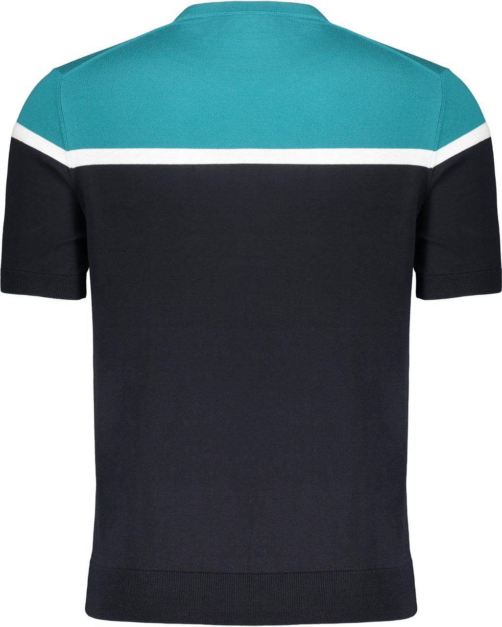 Moorer Cotton knit T-shirt Blauw