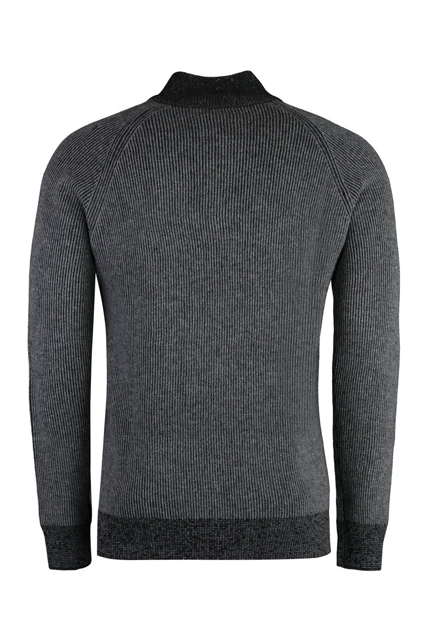 Moorer Fedro Wool and cashmere sweater Zwart