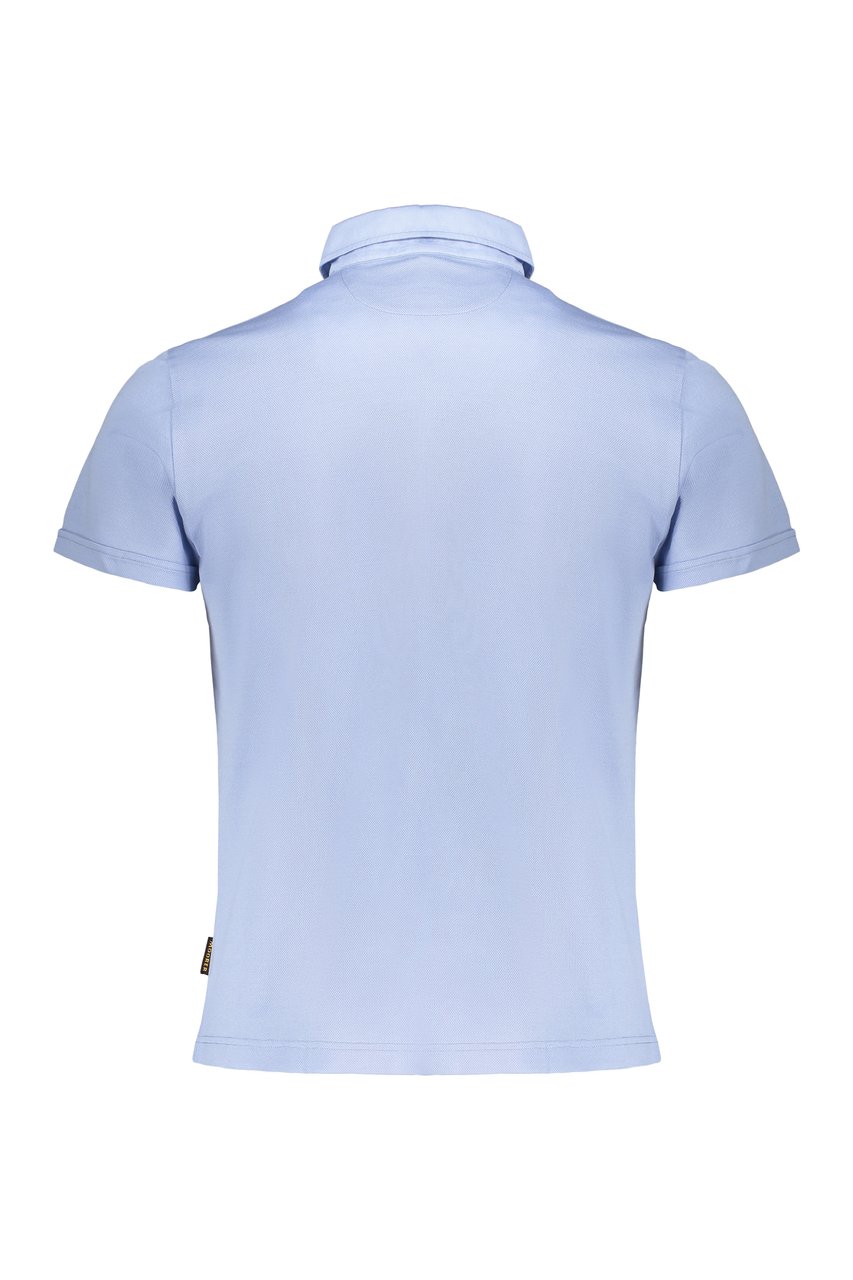 Moorer Cotton polo shirt Blauw