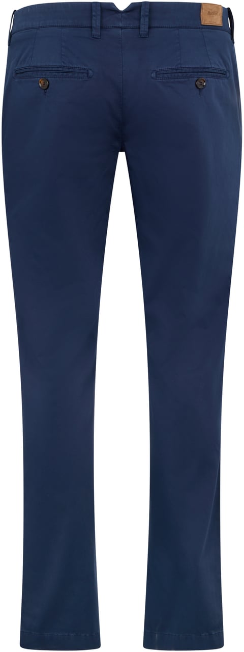 Moorer Elegant and versatile dark blue long trousers. Blauw