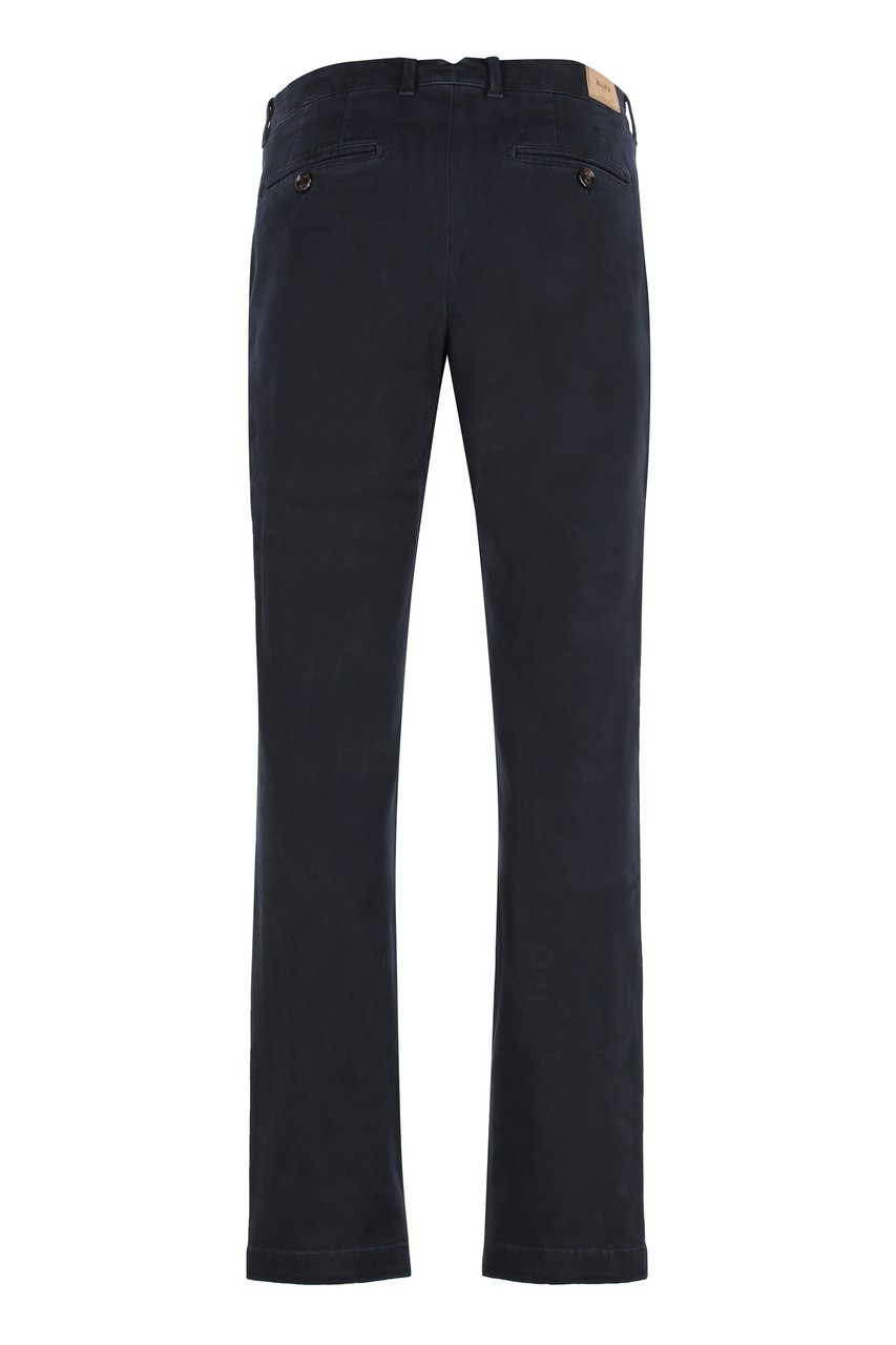 Moorer Filicudi stretch cotton trousers Blauw