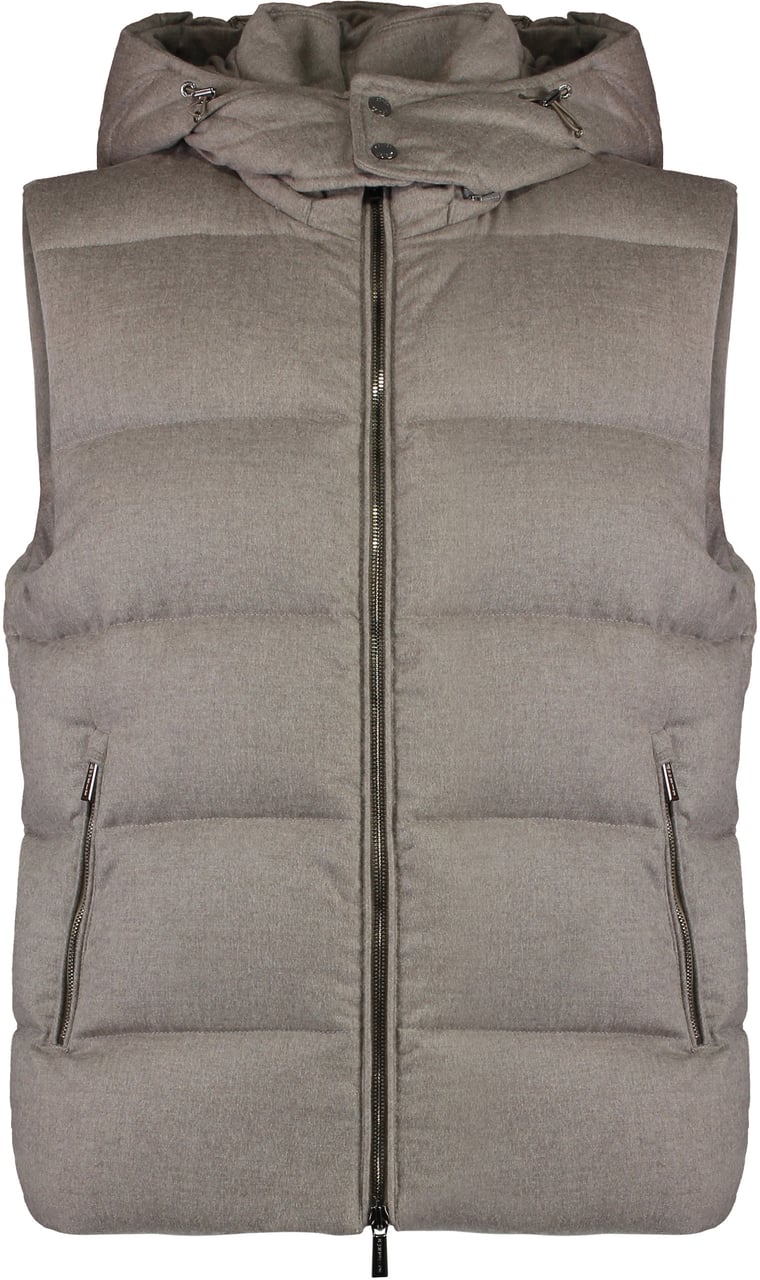 Moorer Fire hooded bodywarmer Neutraal