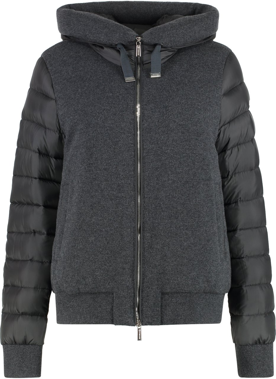 Moorer Flavia Hooded bomber Donkergrijs