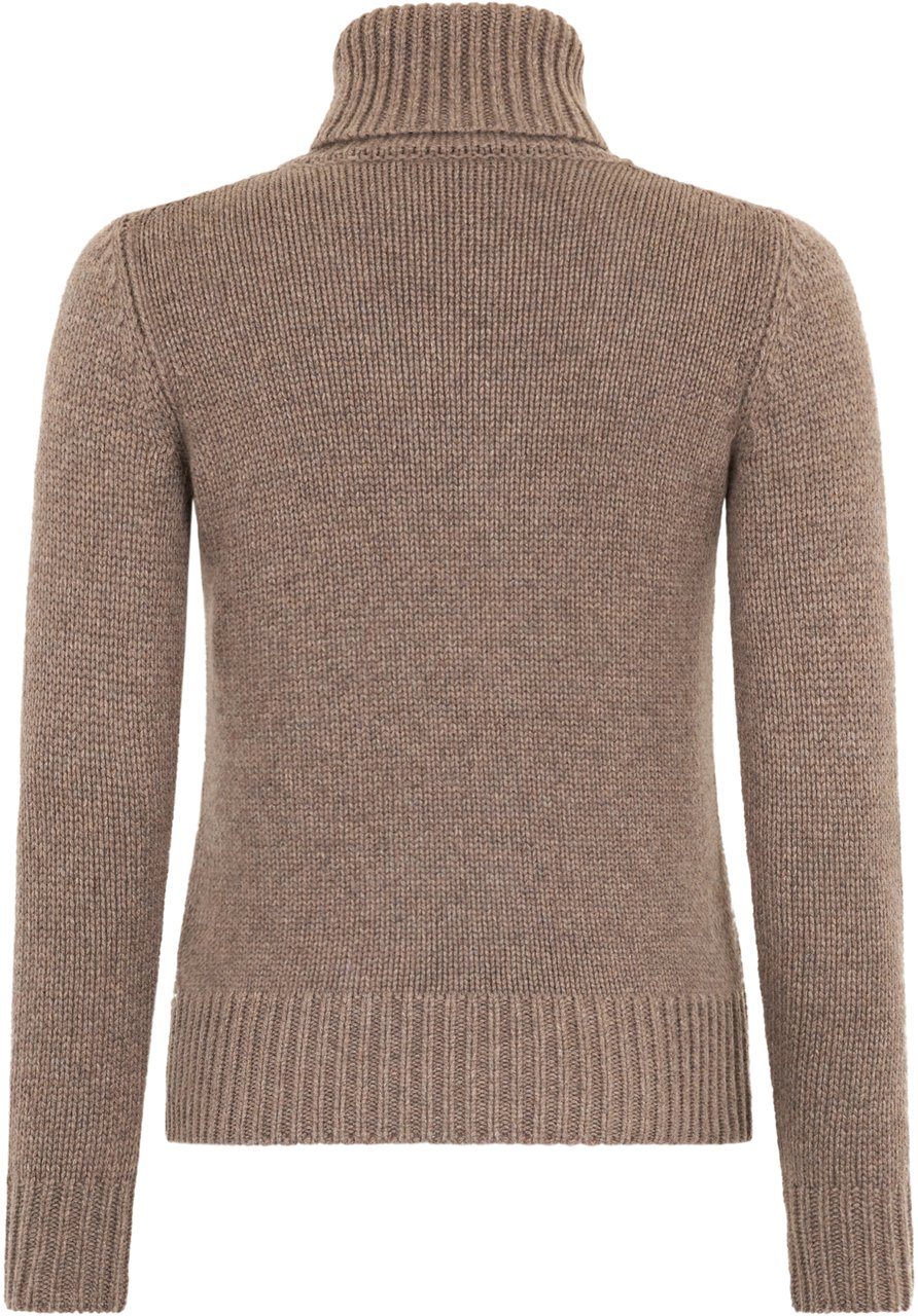 Moorer Turtleneck sweater in cashmere Bruin