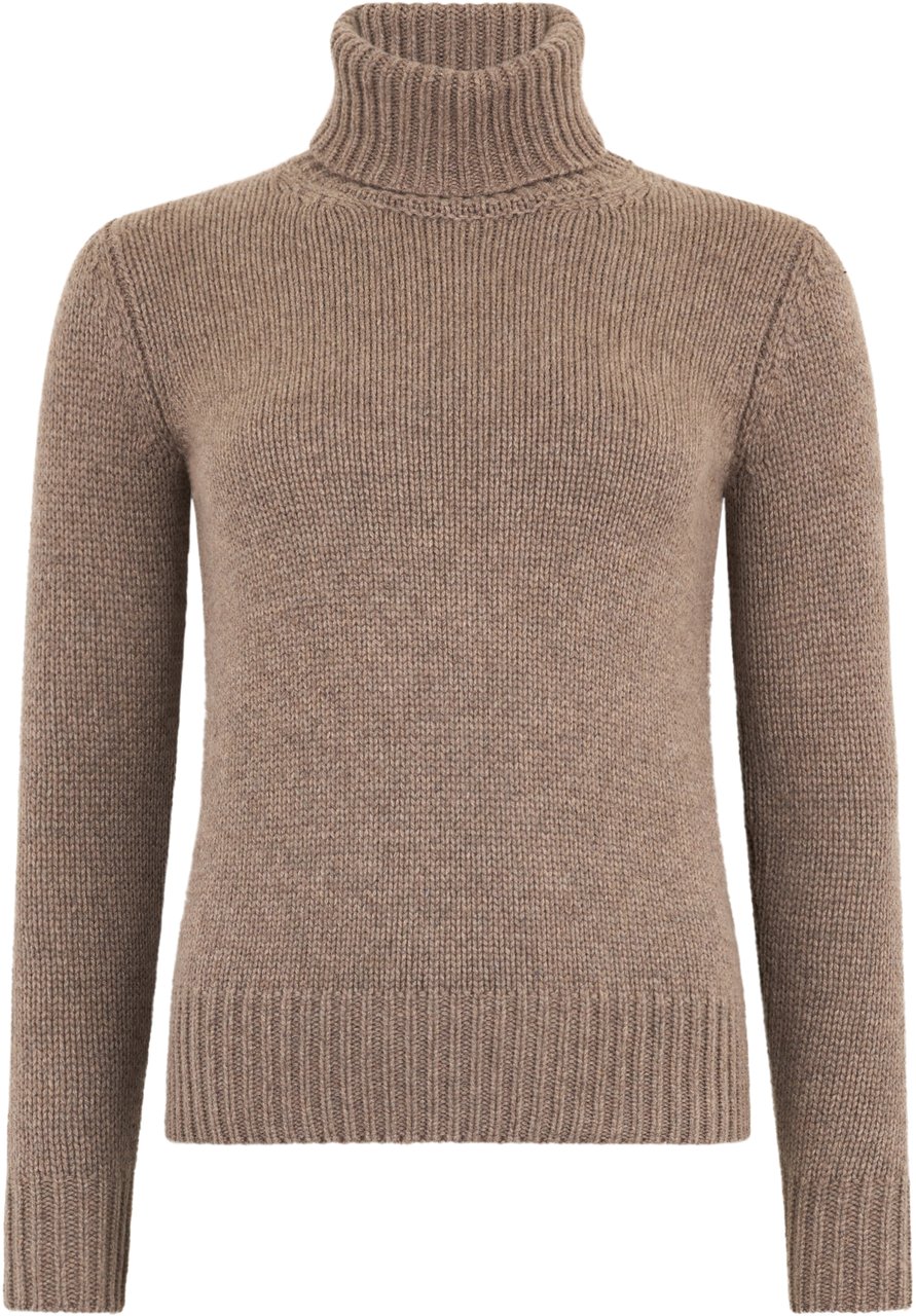 Moorer Turtleneck sweater in cashmere Bruin