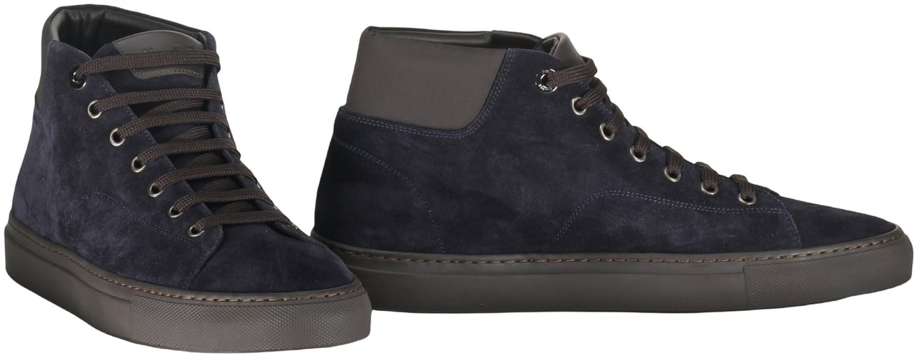 Moorer Dark leather shoes, versatile and refined Blauw