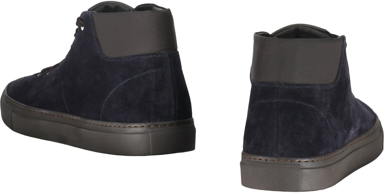 Moorer Dark leather shoes, versatile and refined Blauw