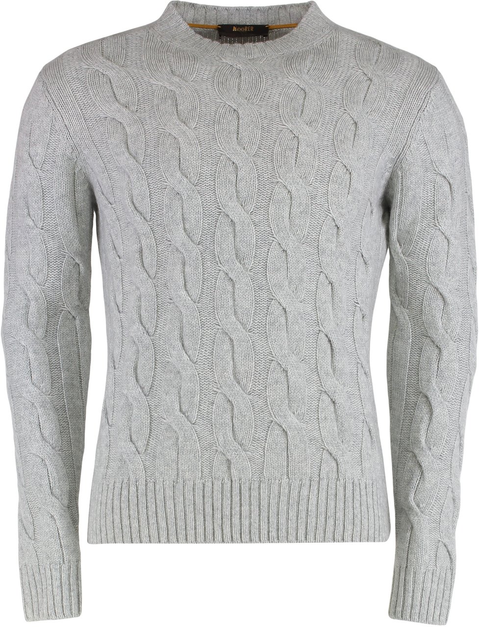 Moorer Crew neck sweater in cashmere Donkergrijs