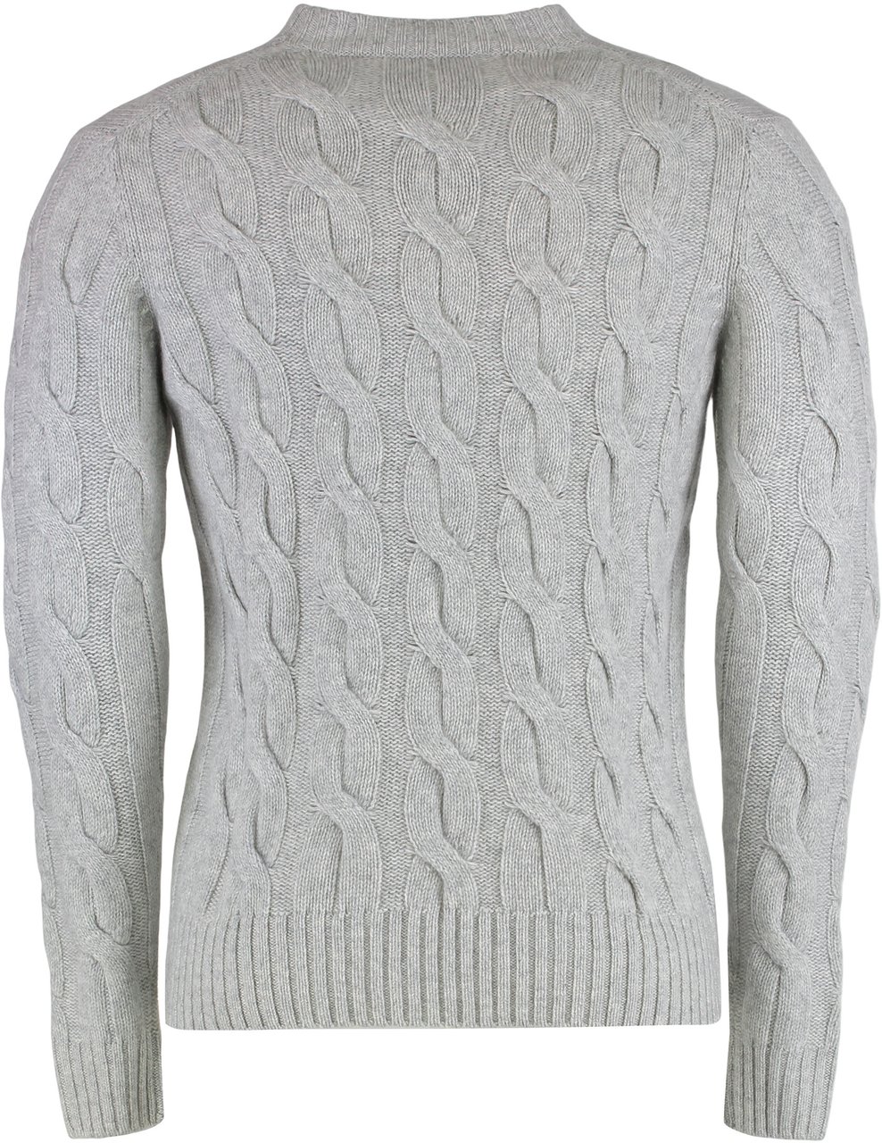Moorer Crew neck sweater in cashmere Donkergrijs