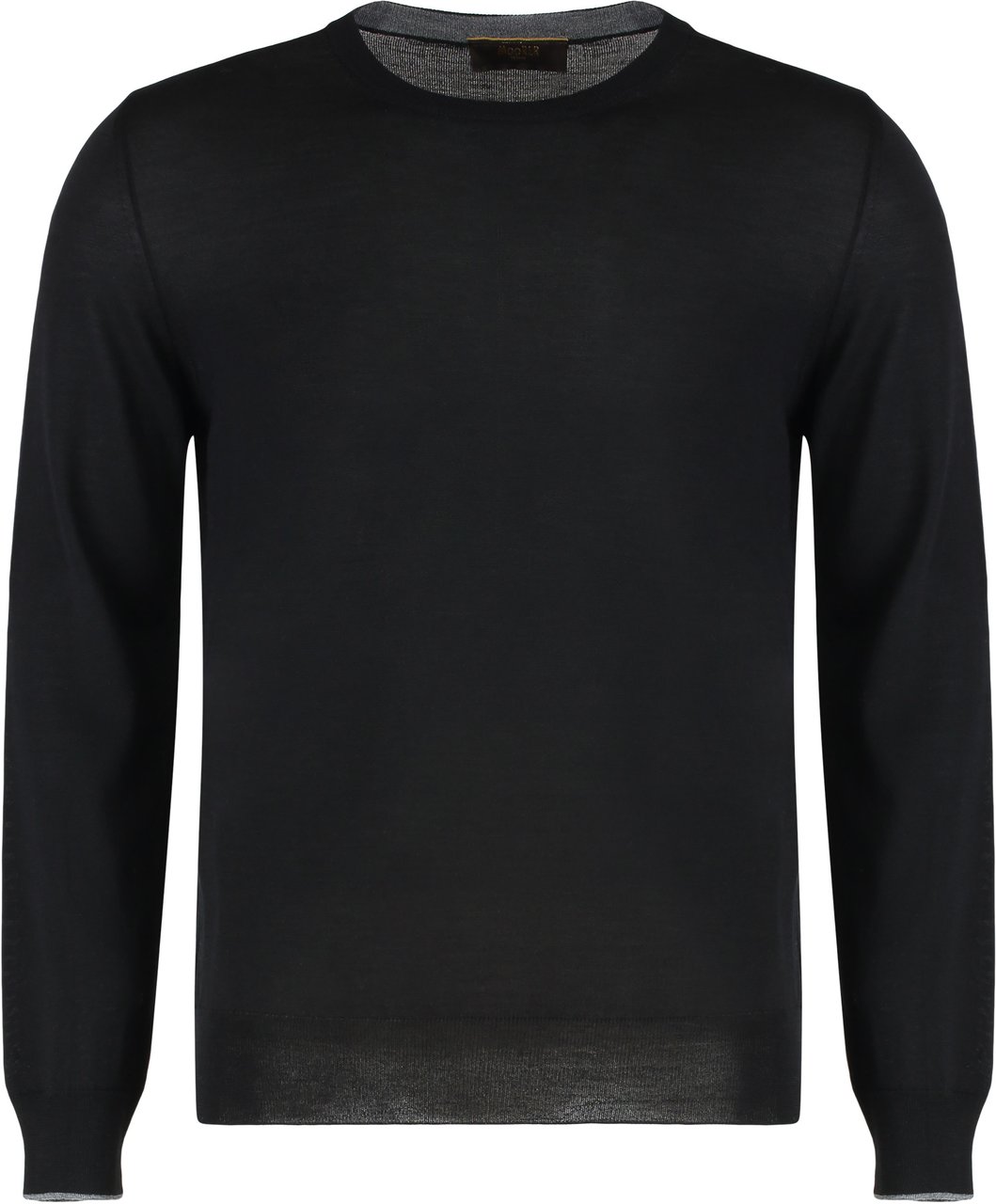 Moorer Crew neck sweater in cotton Zwart