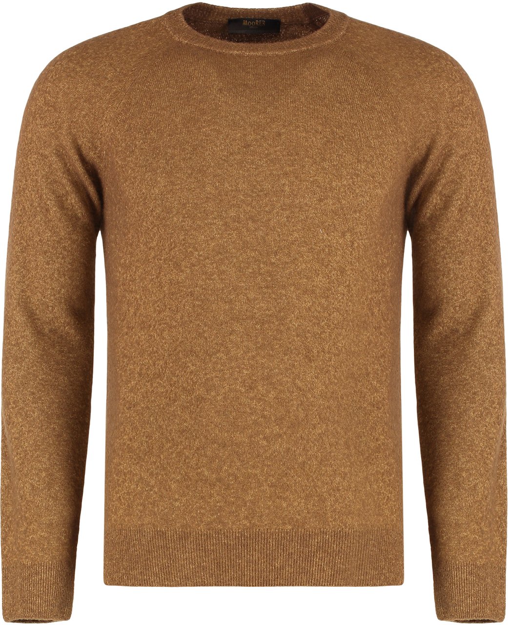 Moorer Crew neck sweater in cashmere and silk Neutraal
