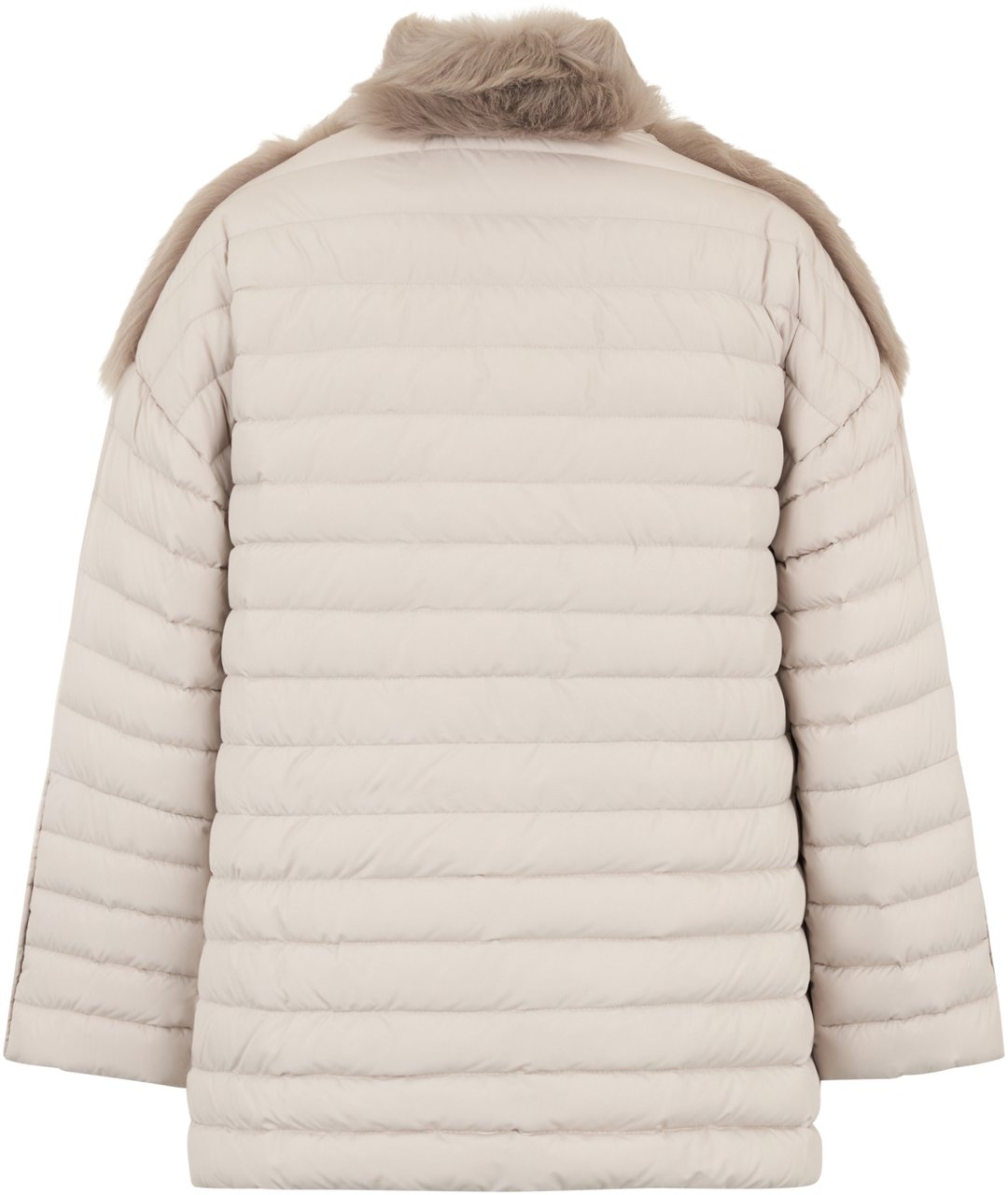 Moorer Synthetic fur in sand tones, ideal for winter outfits. Neutraal