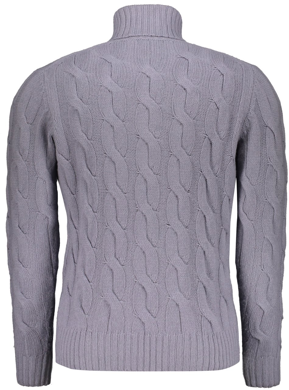 Moorer Lavender turtleneck sweater with long sleeves Grijs
