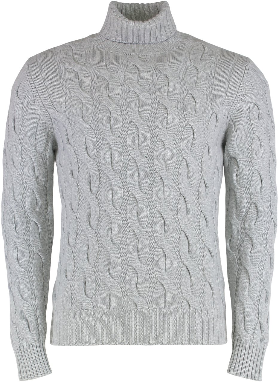 Moorer Cashmere and wool turtleneck sweater Grijs