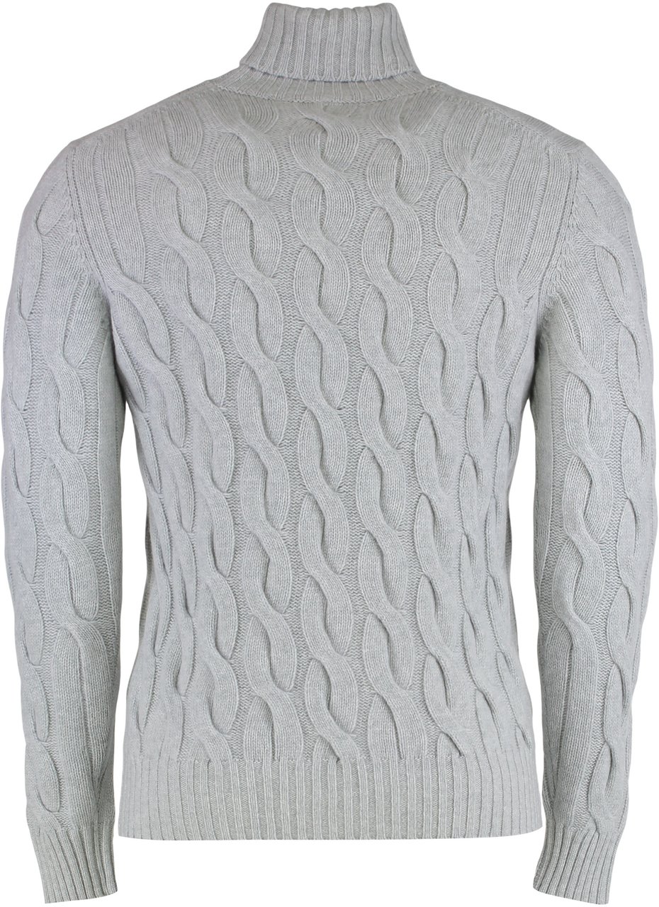Moorer Cashmere and wool turtleneck sweater Grijs