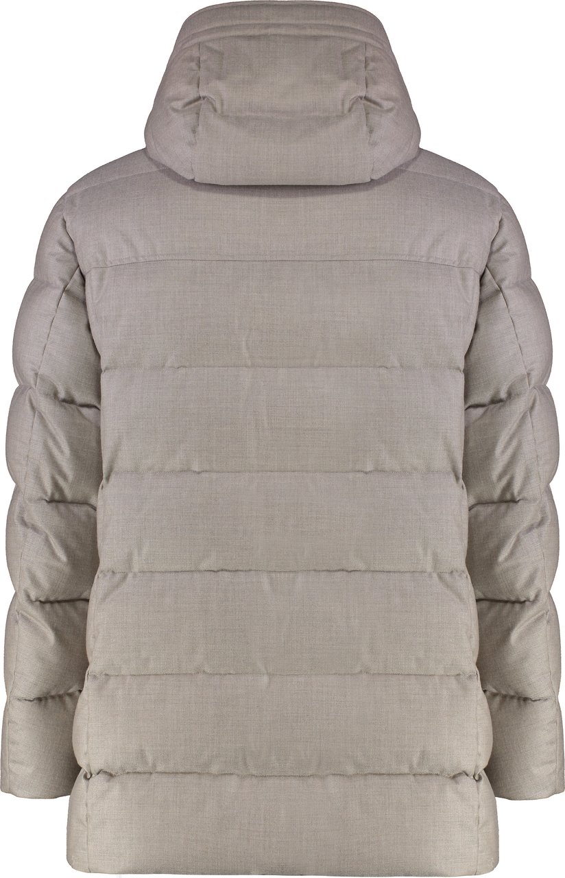 Moorer Gorner long down jacket Neutraal