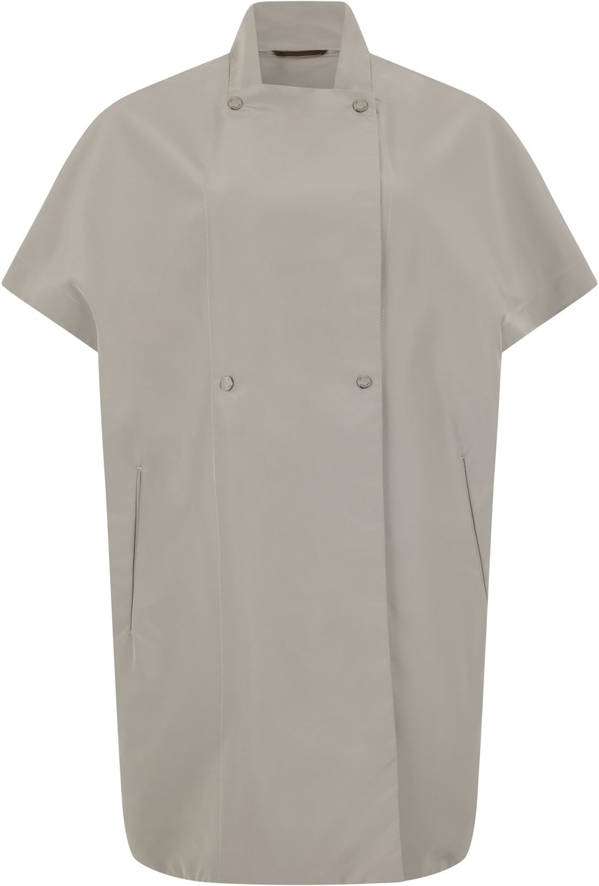 Moorer Modern and minimalist short-sleeved trench of high quality. Neutraal