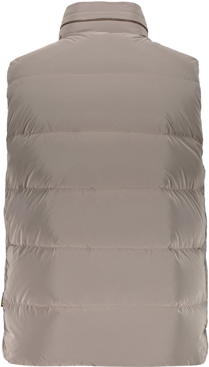 Moorer Beige padded vest elegant and versatile Beige