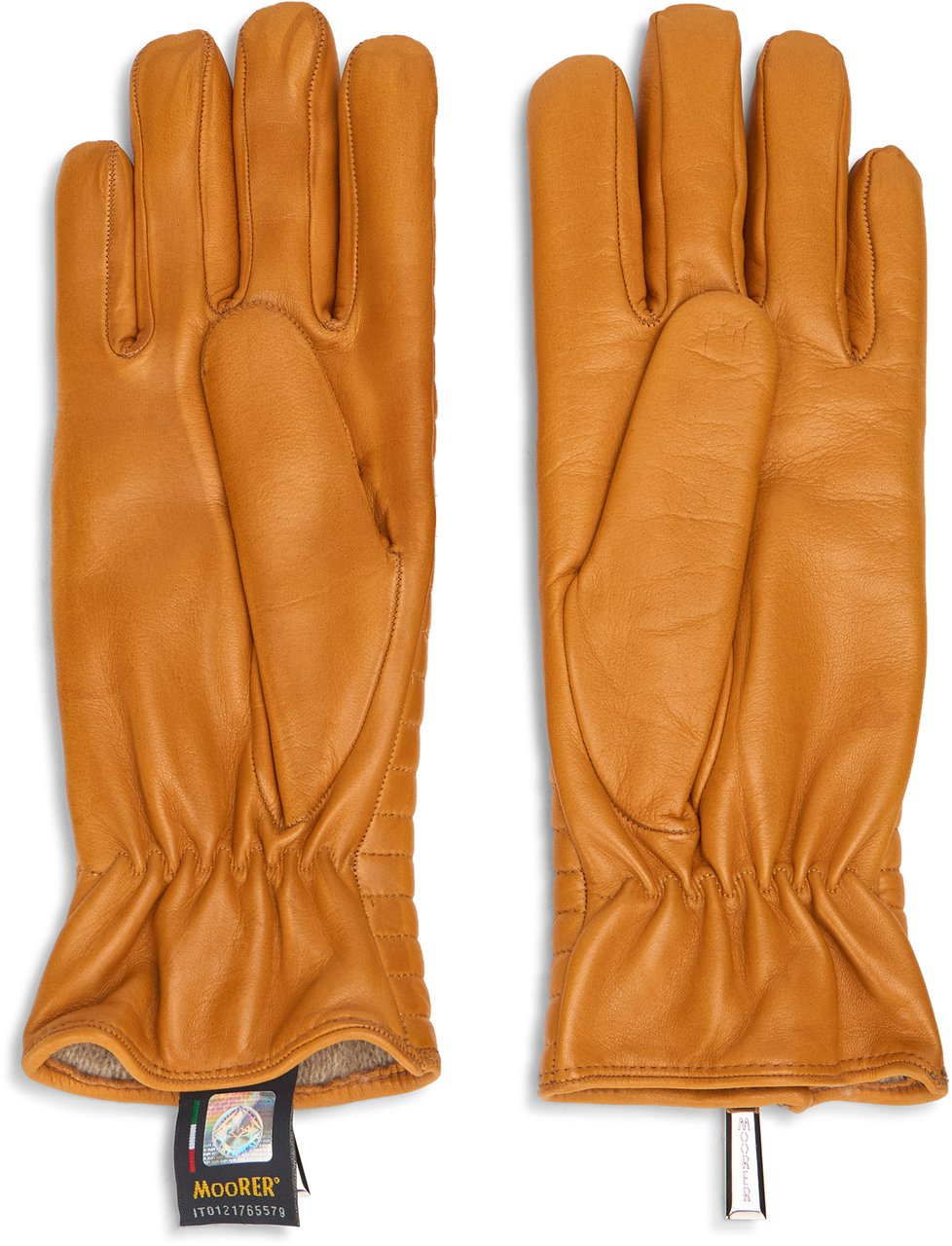 Moorer Elegant leather gloves for any occasion Goud