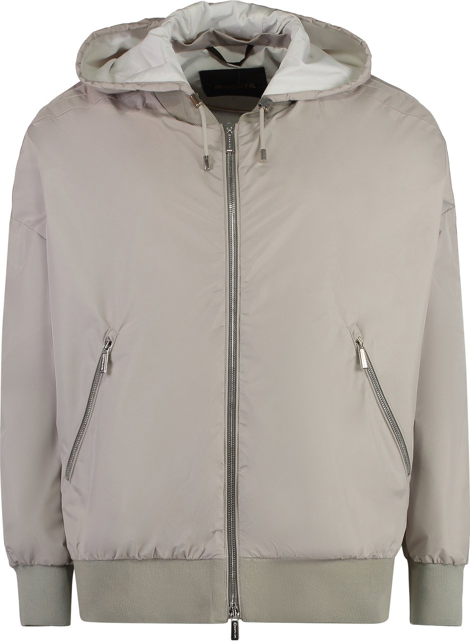Moorer Guendalina bomber jacket in technical fabric Neutraal