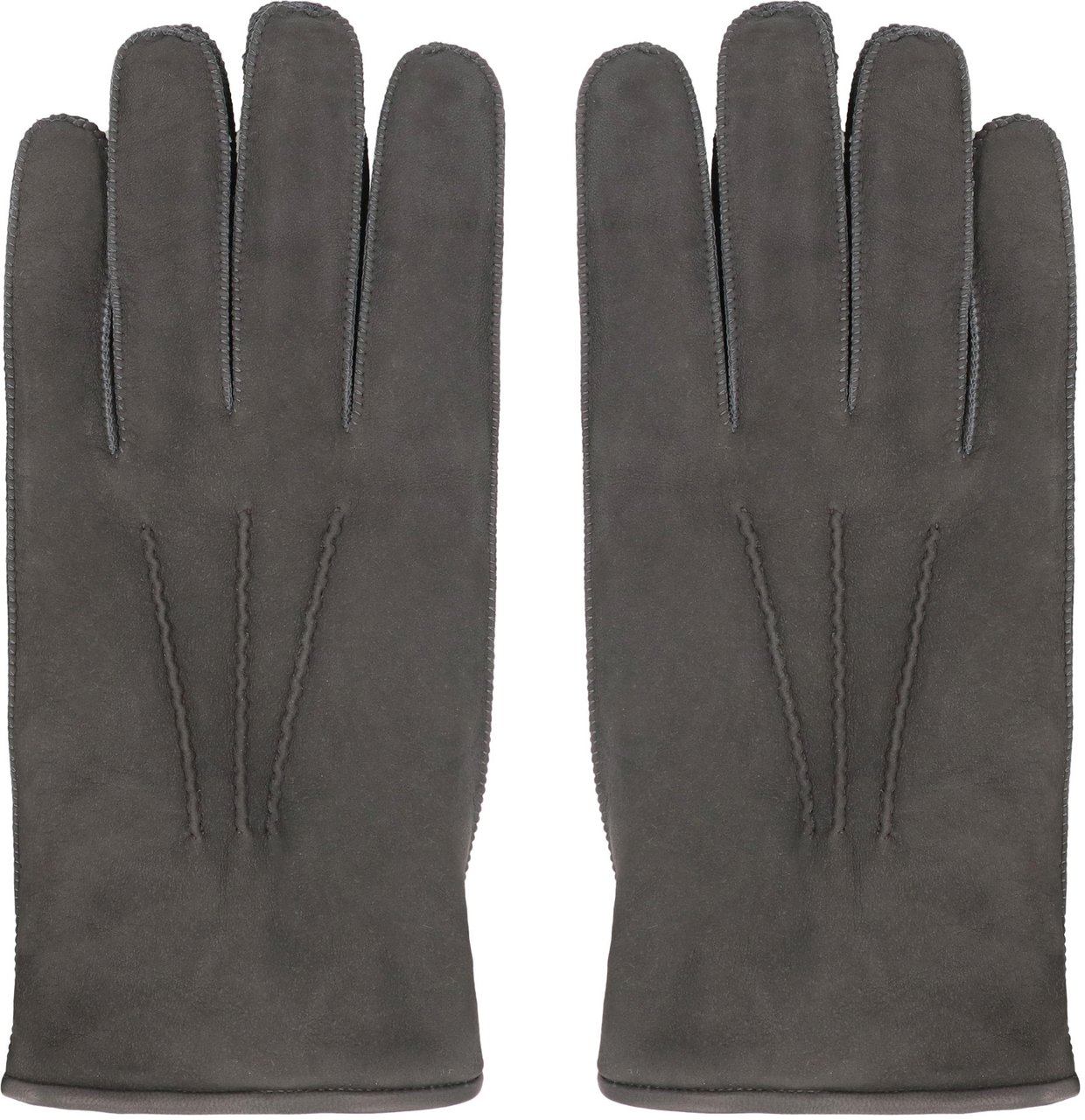 Moorer Halvard Leather gloves Grijs