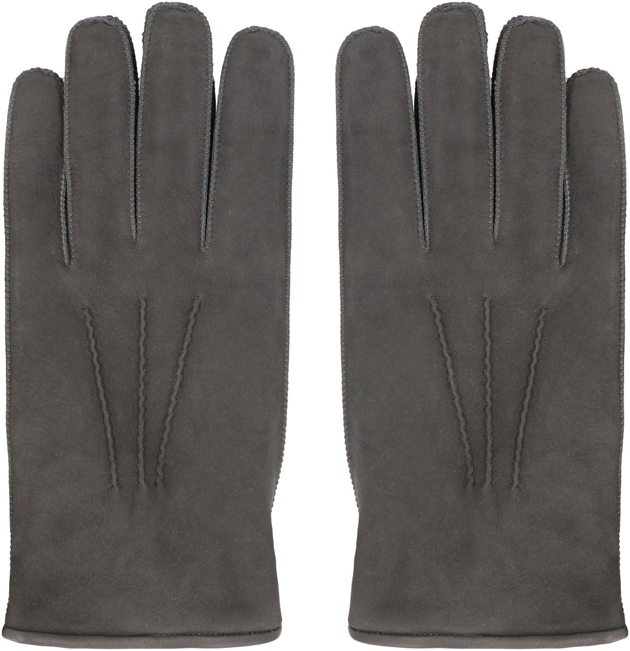Moorer Halvard Leather gloves Grijs