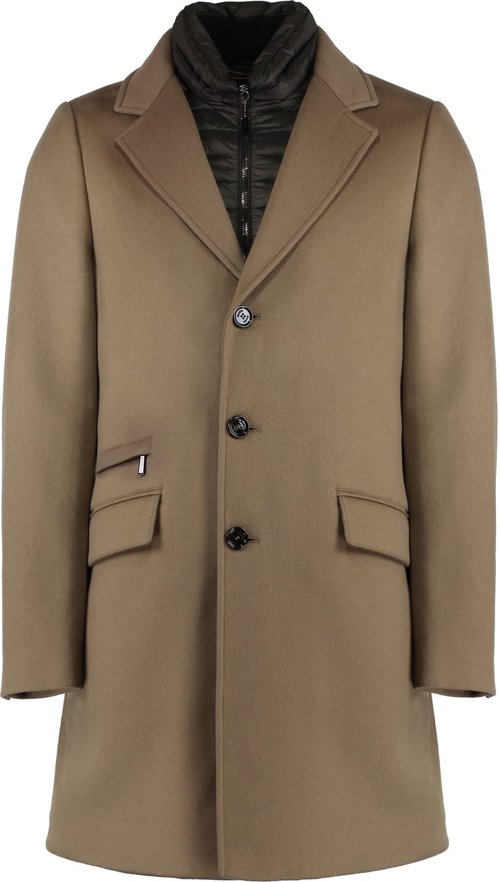Moorer Harris Cashmere coat Neutraal