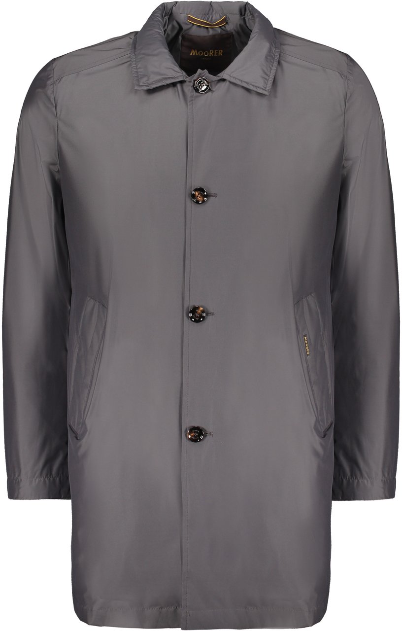 Moorer Elegant grey jacket with button closure Grijs