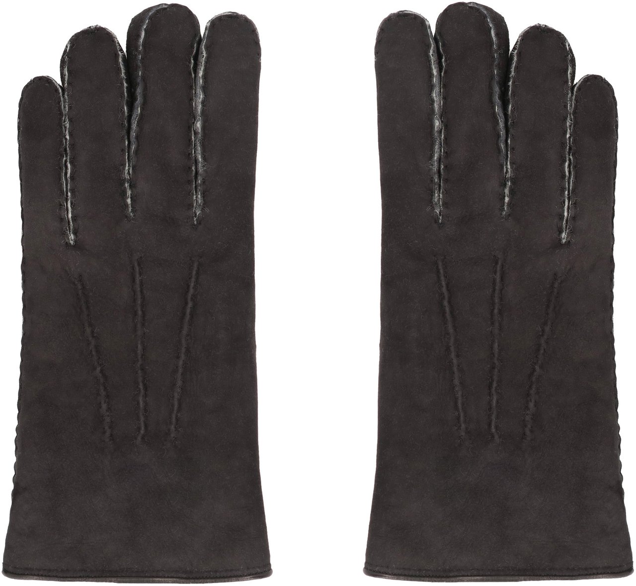 Moorer Hideko Leather gloves Zwart