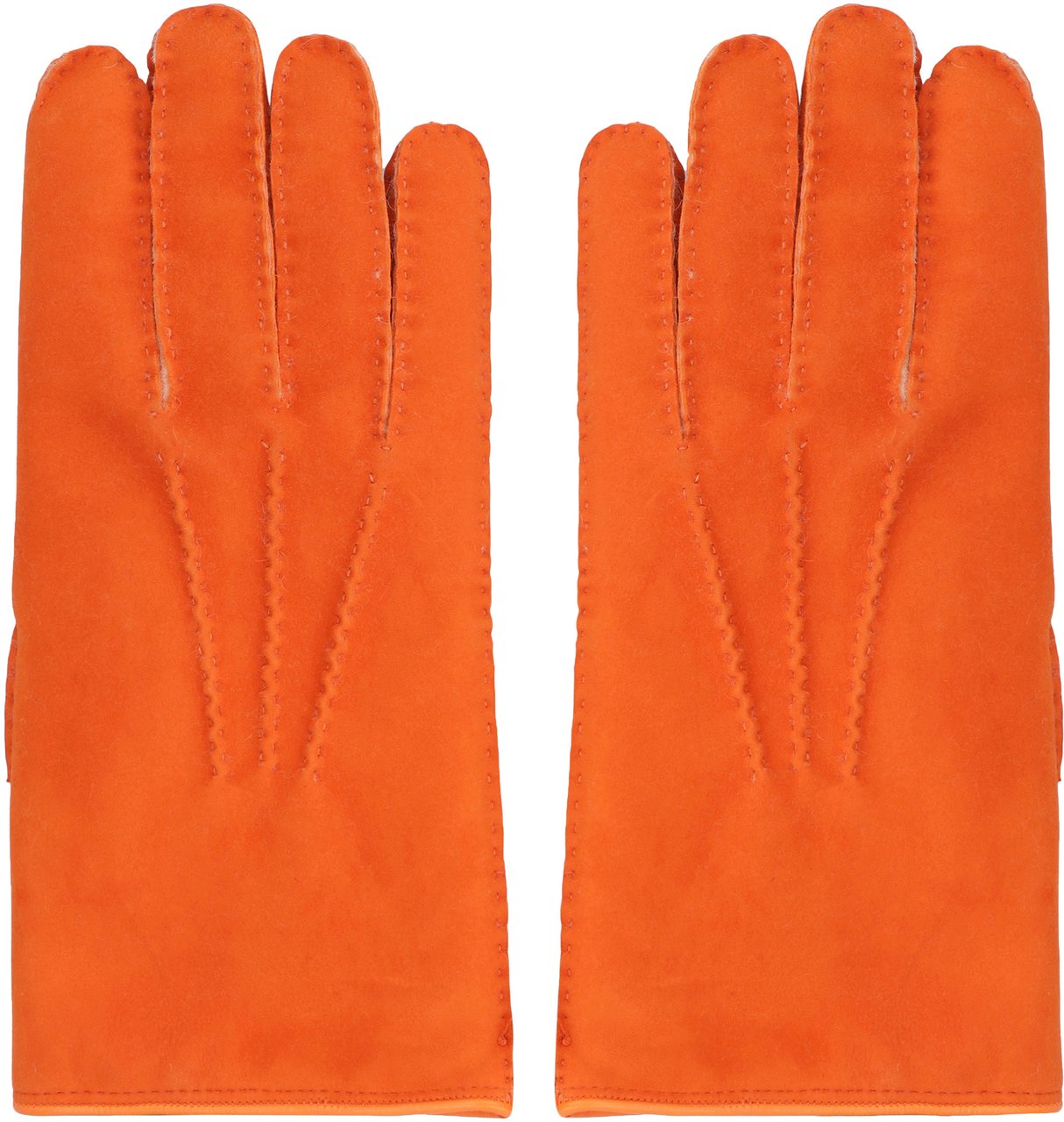 Moorer Hideko leather gloves Oranje