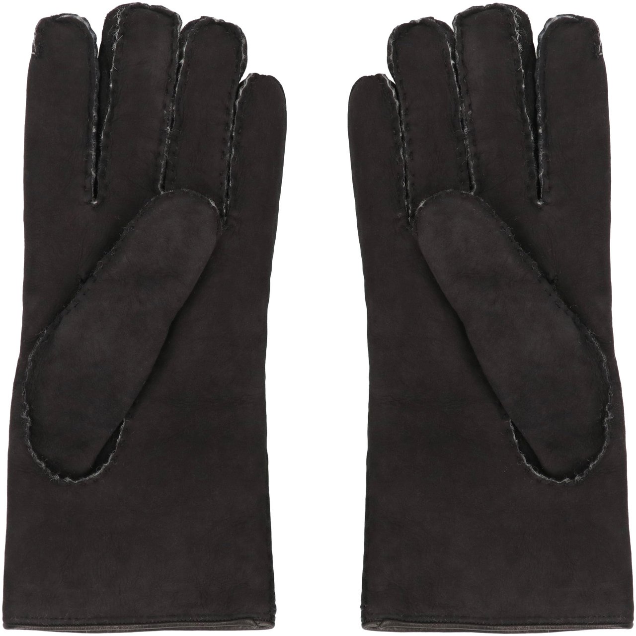 Moorer Hideko Leather gloves Zwart